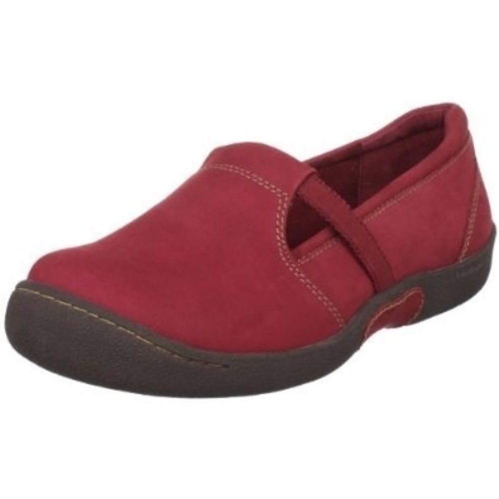 SoftWalk Venezia Red Suede Slip On Shoes Sz 8.5 WIDE‎ WIDTH